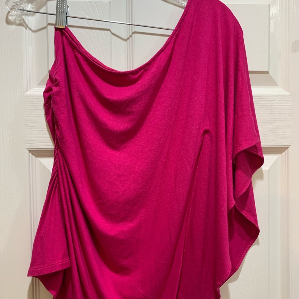 Express Fuchsia One Shoulder Top